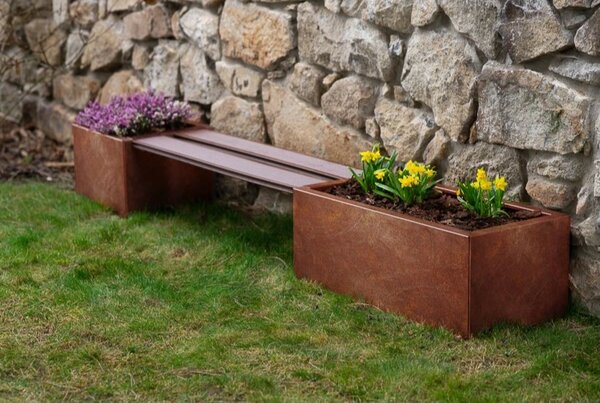 Cube Zahradní květináč 40 x 40 x 30 cm, corten CORGARDEN 1002