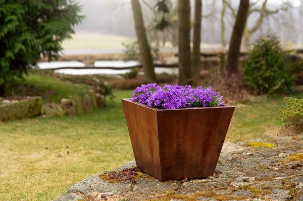 Cono Zahradní květináč 60 x 60 x 50 cm, corten CORGARDEN 1003
