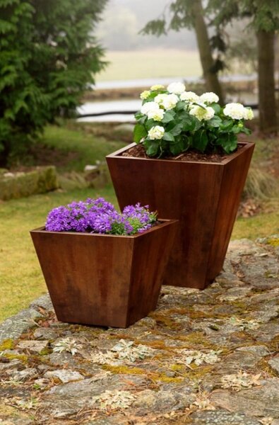 Cono Zahradní květináč 70 x 70 x 80 cm, corten CORGARDEN 1004