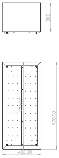 Line Zahradní květináč 40 x 90 x 30 cm, corten CORGARDEN 1005