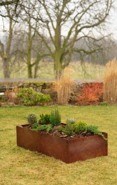 Vivo Vyvýšený záhon 74 x 148 x 36 cm, corten CORGARDEN 1012