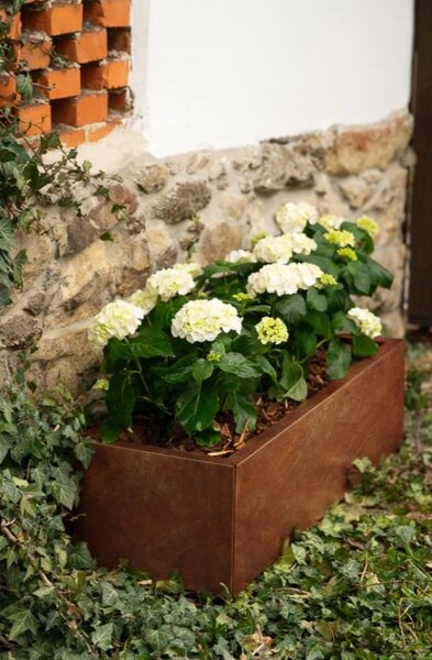 Line Zahradní květináč 40 x 90 x 30 cm, corten CORGARDEN 1005