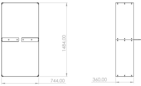 Vivo Vyvýšený záhon 74 x 148 x 36 cm, corten CORGARDEN 1012