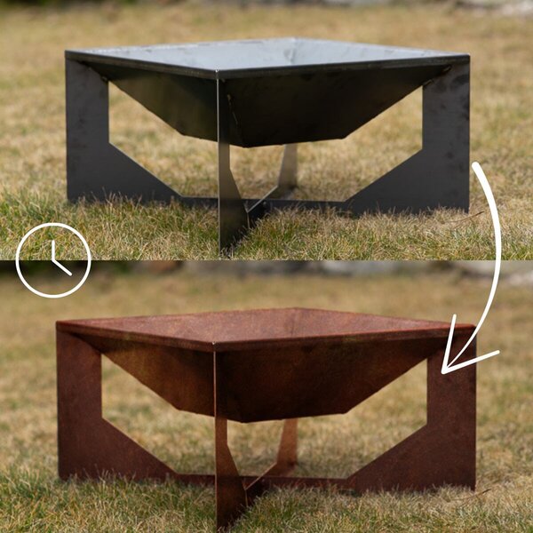Vento Zahradní ohniště 50 x 50 x 30 cm, corten CORGARDEN 1014