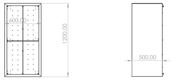 Line Zahradní květináč 60 x 120 x 50 cm, corten CORGARDEN 1007