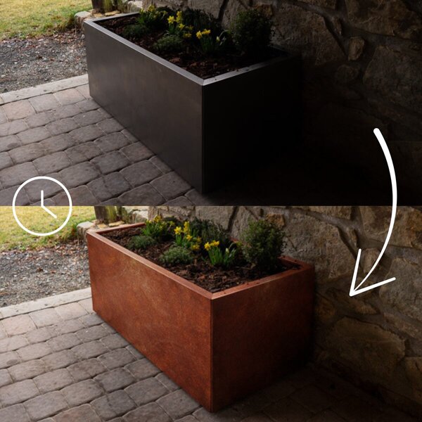 Alto Vyvýšený záhon 69 x 136 x 52 cm, corten CORGARDEN 1010