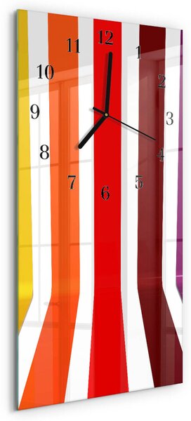 Skleněné hodiny vertikální Pruhy zsppc-30x60-00170967