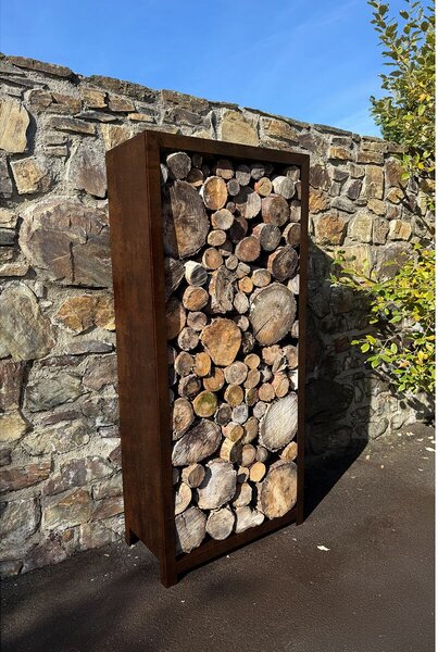 Stora Zahradní dřevník 180 x 90 x 40 cm, corten CORGARDEN 1034