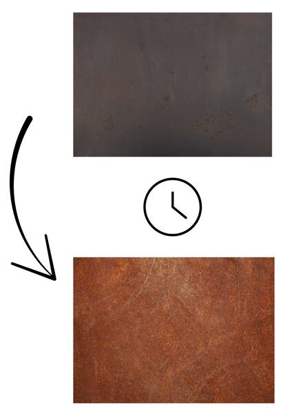Zahradní dekorace vlaštovka 2, 20 x 5 cm, corten CORGARDEN 1045