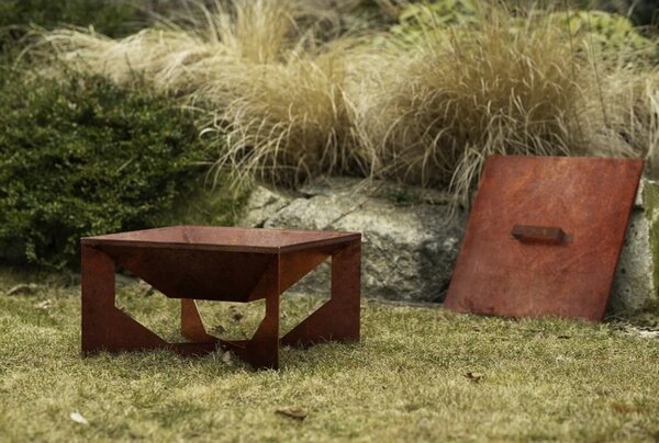 Vento Zahradní ohniště 70 x 70 x 30 cm, corten CORGARDEN 1015