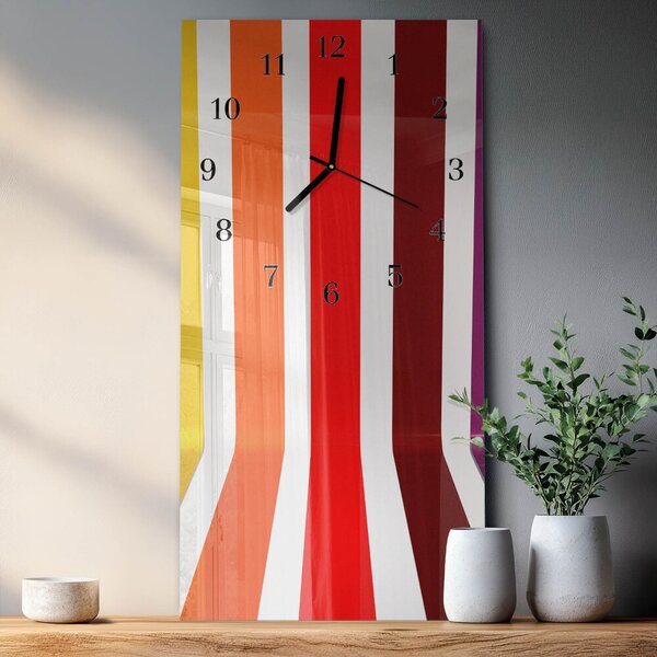 Skleněné hodiny vertikální Pruhy zsppc-30x60-00170967