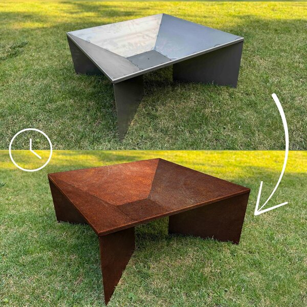 Fokus Zahradní ohniště 70 x 70 x 30 cm, corten CORGARDEN 1017