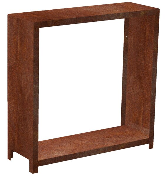 Stora Zahradní dřevník 120 x 120 x 40 cm, corten CORGARDEN 1036