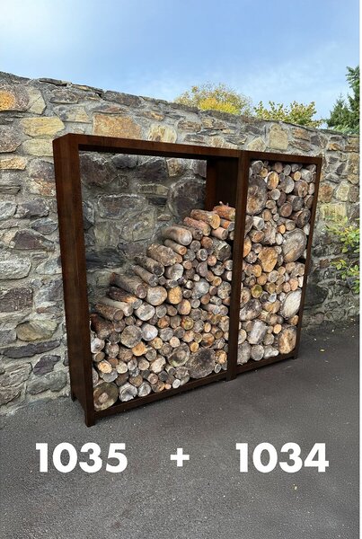 Stora Zahradní dřevník 180 x 120 x 40 cm, corten CORGARDEN 1035