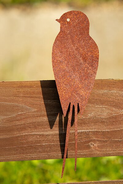 Zahradní dekorace vlaštovka 1, 20 x 5 cm, corten CORGARDEN 1044