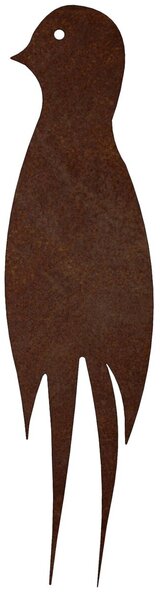 Zahradní dekorace vlaštovka 2, 20 x 5 cm, corten CORGARDEN 1045