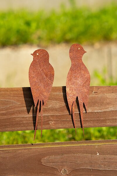 Zahradní dekorace vlaštovka 2, 20 x 5 cm, corten CORGARDEN 1045