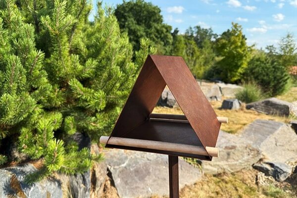 Vela Ptačí krmítko 25 x 25 x 20 cm, corten CORGARDEN 1041