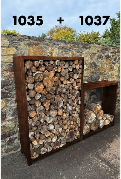 Stora Zahradní dřevník 120 x 80 x 40 cm, corten CORGARDEN 1037