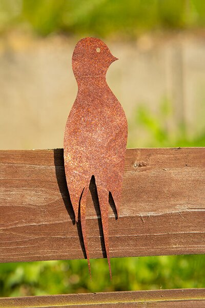 Zahradní dekorace vlaštovka 2, 20 x 5 cm, corten CORGARDEN 1045