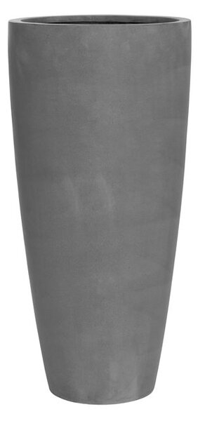 Pottery Pots Venkovní květináč kulatý Dax XL, Grey (barva šedá), kolekce Natural, kompozit Fiberstone, průměr 47 cm x v 100 cm, objem cca 128 l