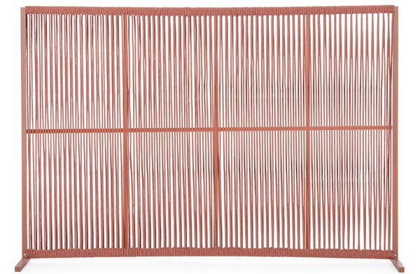 Červený paraván Bizzotto Paxson s výpletem 120 x 180 cm