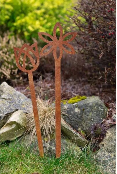 Zahradní dekorace tulipán 62 x 10 cm, corten CORGARDEN 1055