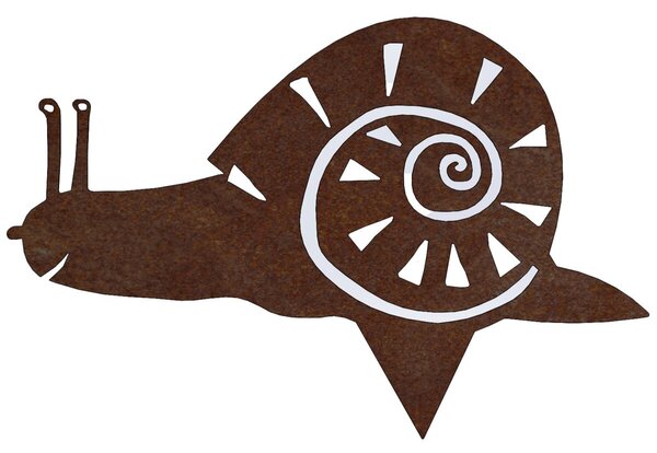 Zahradní dekorace šnek 28 x 19 cm, corten CORGARDEN 1051