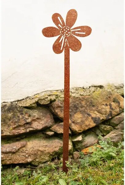 Zahradní dekorace květina 1, 65 x 16 cm, corten CORGARDEN 1053