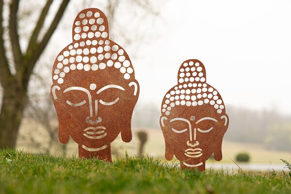 Zahradní dekorace Buddha 70 x 42 cm, corten CORGARDEN 1062