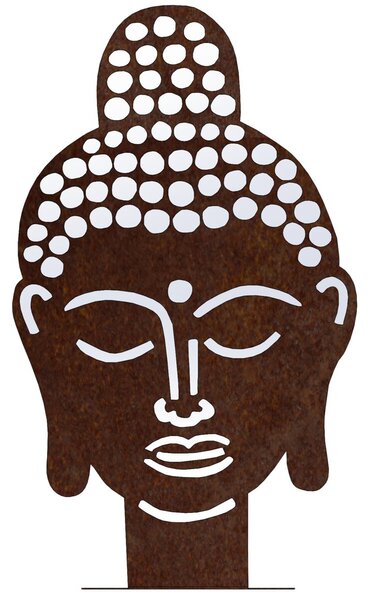 Zahradní dekorace Buddha 50 x 30 cm, corten CORGARDEN 1061