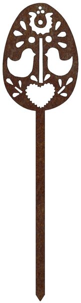 Zahradní dekorace velikonoční kraslice 1, 51 x 14 cm, corten CORGARDEN 1063
