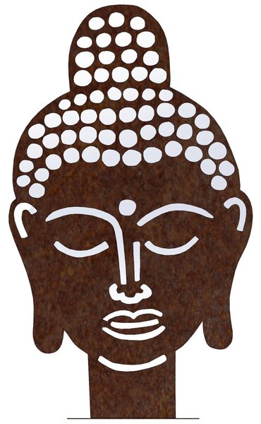 Zahradní dekorace Buddha 70 x 42 cm, corten CORGARDEN 1062