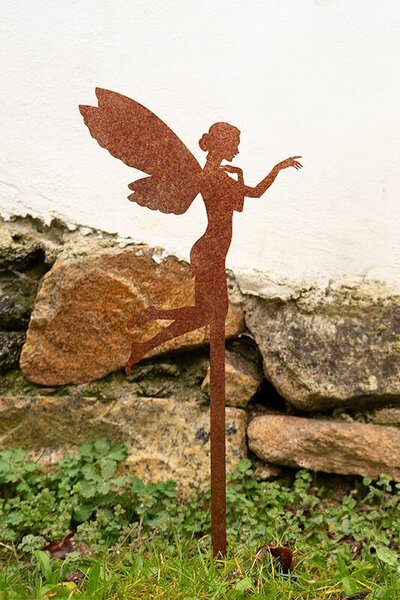 Zahradní dekorace víla 59 x 22 cm, corten CORGARDEN 1071