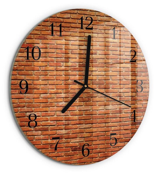 Skleněné nástěnné hodiny Cihly zsoc-fi30-00295209