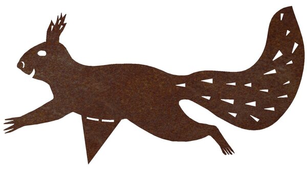 Zahradní dekorace veverka 30 x 18 cm, corten CORGARDEN 1048
