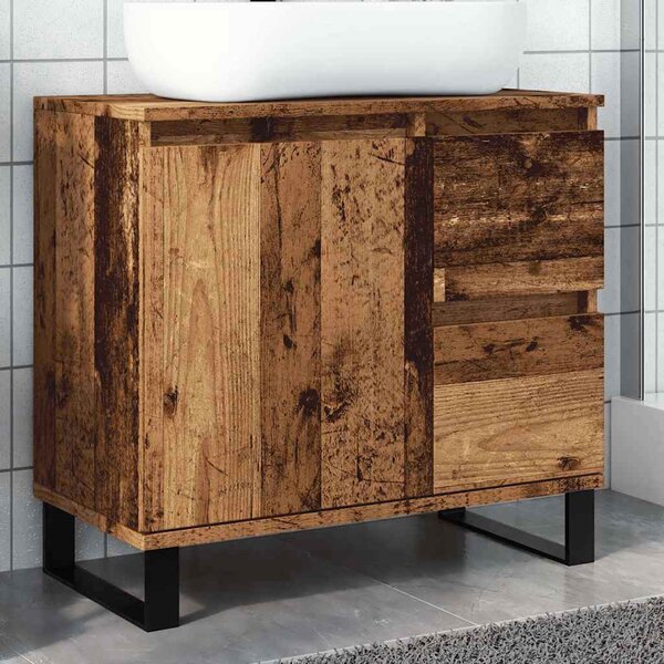 Koupelnová skříňka pod umyvadlo old wood 65x33x60 cm kompozit
