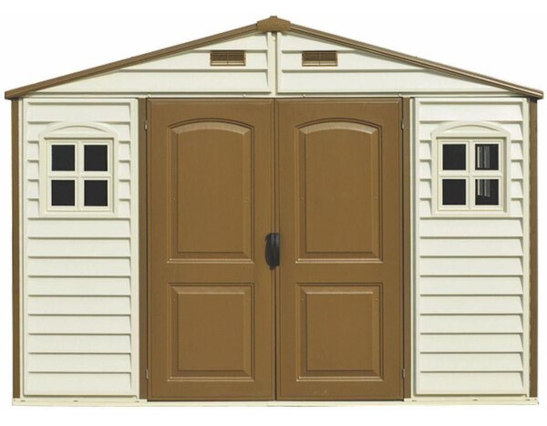 Woodside Zahradní domek 8 m² + podlahová konstrukce, vinylový, béžový DURAMAX 30214