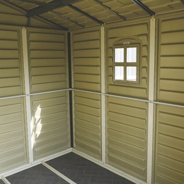 Woodside Zahradní domek 8 m² + podlahová konstrukce, vinylový, béžový DURAMAX 30214