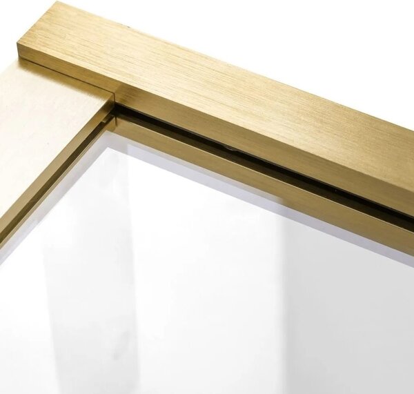 Rea Rapid, pevná stěna pro sprchový kout Rapid 100 x 195 cm, 6mm čiré sklo, zlatý matný profil, REA-K4706
