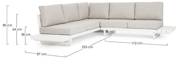 Bizzotto Krémový zahradní set pohovek Infinity