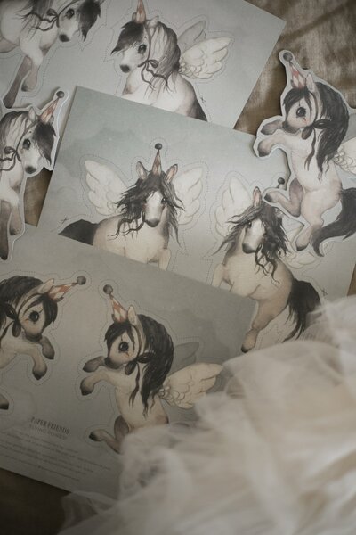 Mrs. Mighetto Papírová dekorace Flying Ponies MM149