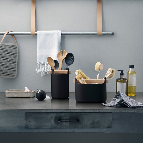 EVA SOLO Stojan na kuchyňské náčiní Toolbox Black - 15 cm ESL127