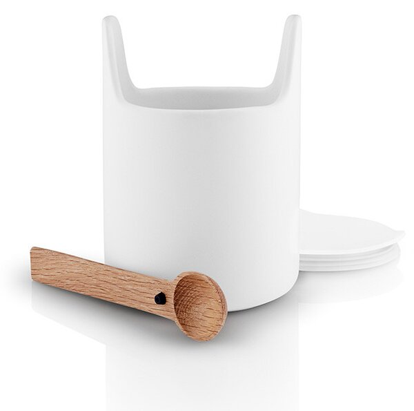 EVA SOLO Úložná dóza s dřevěnou lžičkou Toolbox White - 15 cm ESL159