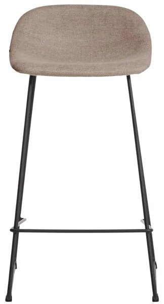 Kave Home Hnědá látková barová židle Zahara 76 cm II