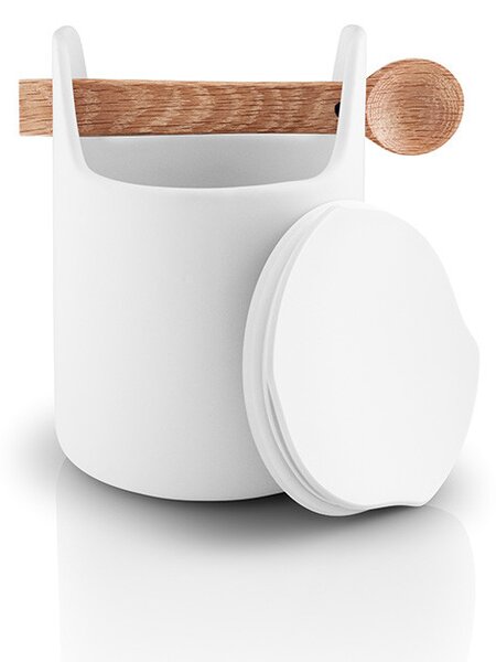 EVA SOLO Úložná dóza s dřevěnou lžičkou Toolbox White - 15 cm ESL159