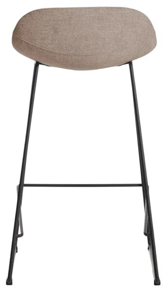 Kave Home Hnědá látková barová židle Zahara 76 cm II
