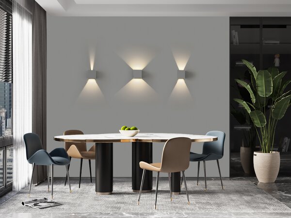 ACB Iluminacion Nástěnné LED svítidlo KENDO, š. 10 cm, 2x6W, CRI90, IP65 Barva: Zlatá