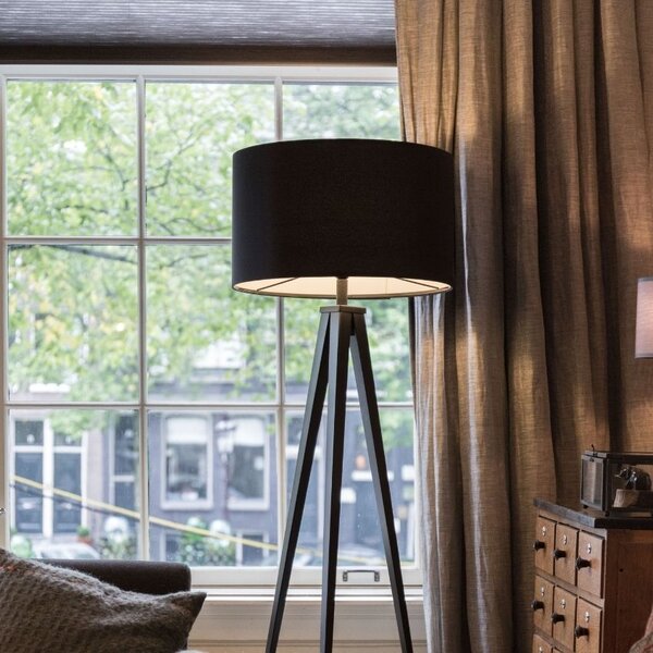 Černá stojací lampa ZUIVER TRIPOD 157 cm
