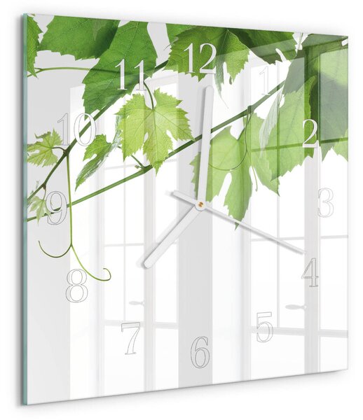 Skleněné hodiny Listy zskb-30x30-00079331